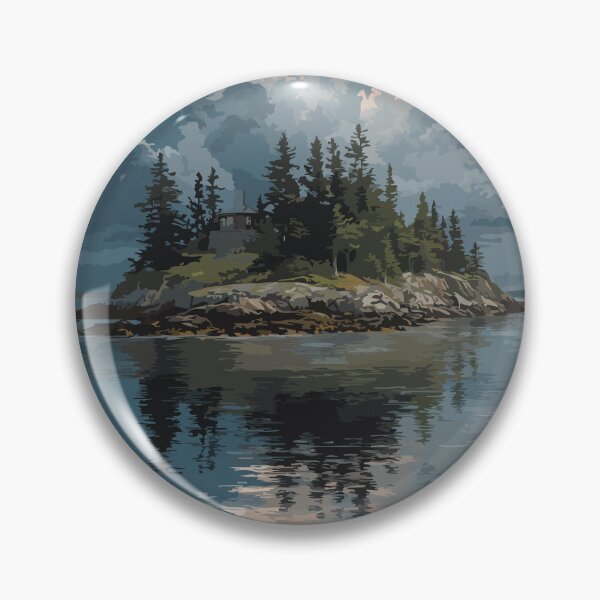 Item preview, Oak Island Nova Scotia | Mahone Bay Folklore Art Print designed and sold by TuncGK.