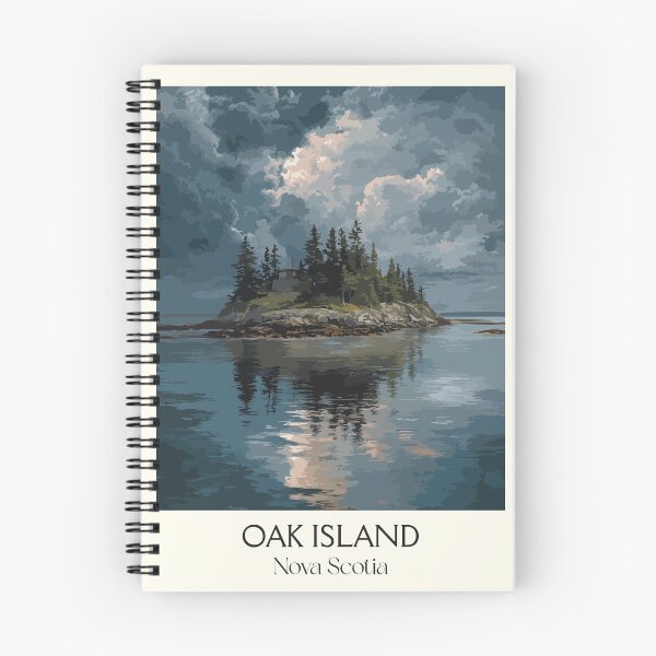 Item preview, Oak Island Nova Scotia | Mahone Bay Folklore Art Print designed and sold by TuncGK.