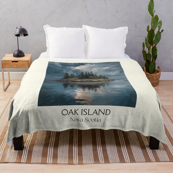 Item preview, Oak Island Nova Scotia | Mahone Bay Folklore Art Print designed and sold by TuncGK.