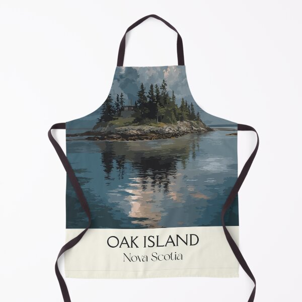 Item preview, Oak Island Nova Scotia | Mahone Bay Folklore Art Print designed and sold by TuncGK.