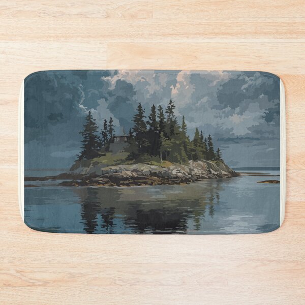 Item preview, Oak Island Nova Scotia | Mahone Bay Folklore Art Print designed and sold by TuncGK.