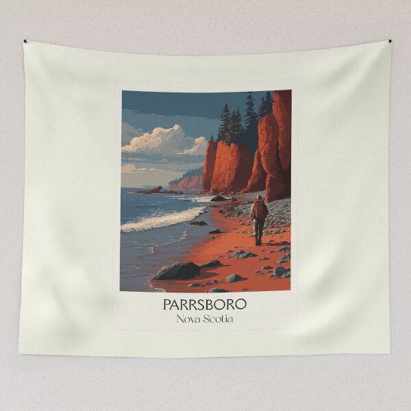 Item preview, Parrsboro Nova Scotia | Fundy Shore Geology Art Print designed and sold by TuncGK.