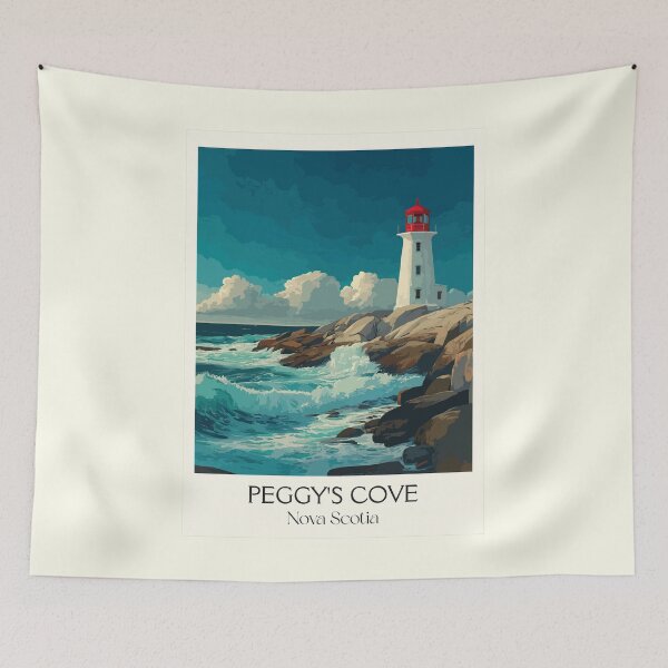Item preview, Peggy's Cove Nova Scotia | Iconic Lighthouse Scenery Art designed and sold by TuncGK.