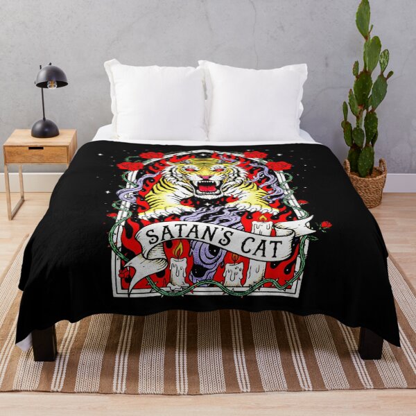 Item preview, SATAN'S CAT Demon Tiger Tattoo Flash designed and sold by CoffinsArt.