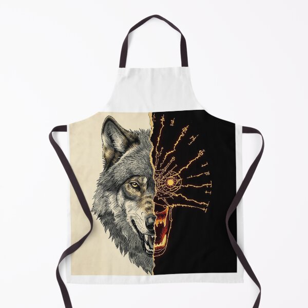 Item preview, Wolf and Ripped Runes – Viking Nordic Mythology Design designed and sold by Mythic Tide.