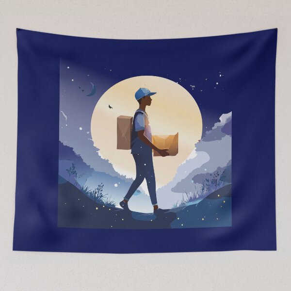 Item preview, Evening courier on the path designed and sold by RitaStudio.