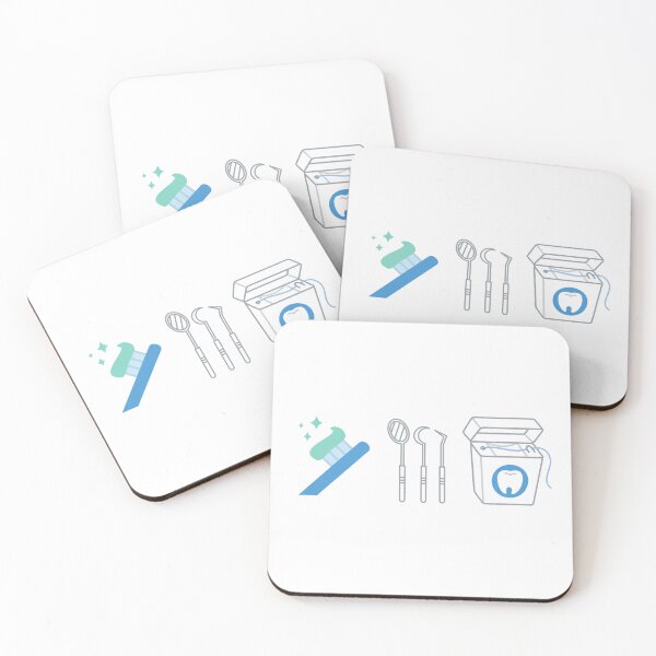 Item preview, Dental Icons Sticker – Toothbrush, Tools, Floss – Minimal Clinic Triptych designed and sold by MicroRoleClub.