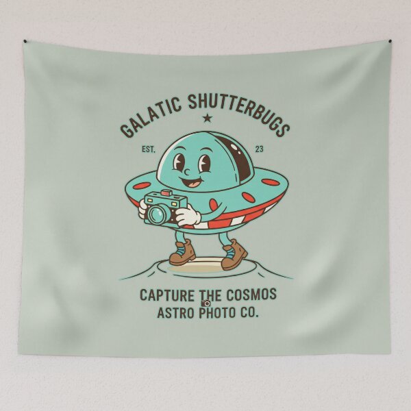 Item preview, Galactic Shutterbugs Astro Photo Co. - Cute Retro UFO Camera designed and sold by AwesomeBeyondLimits.