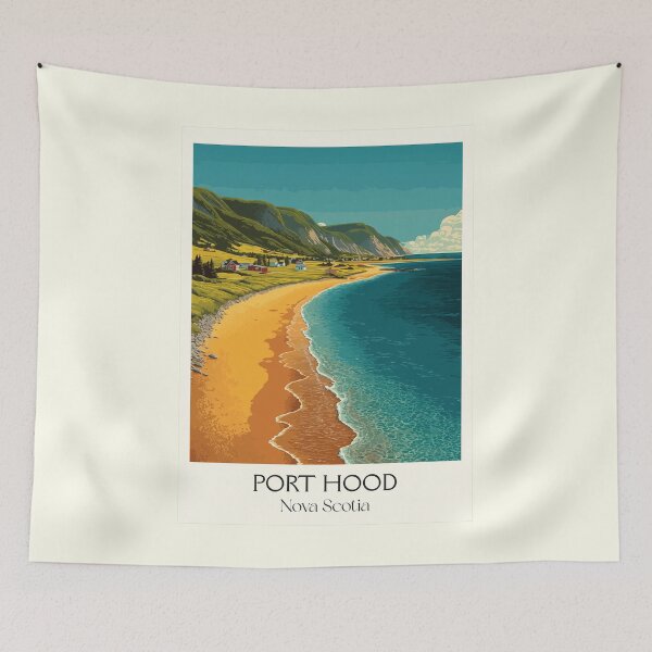 Item preview, Port Hood Nova Scotia | Inverness County Beach Town Art designed and sold by TuncGK.
