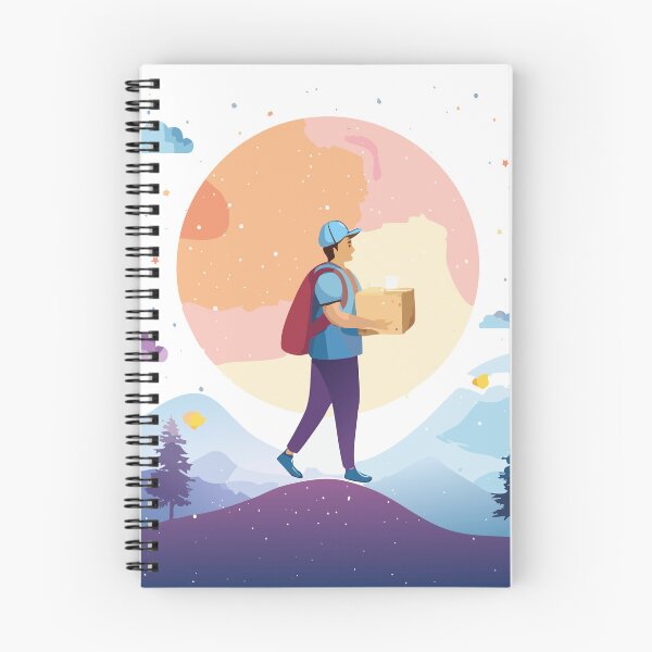 Item preview, Courier Walking at Sunset Landscape designed and sold by RitaStudio.