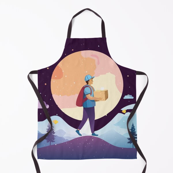 Item preview, Courier Walking at Sunset Landscape designed and sold by RitaStudio.