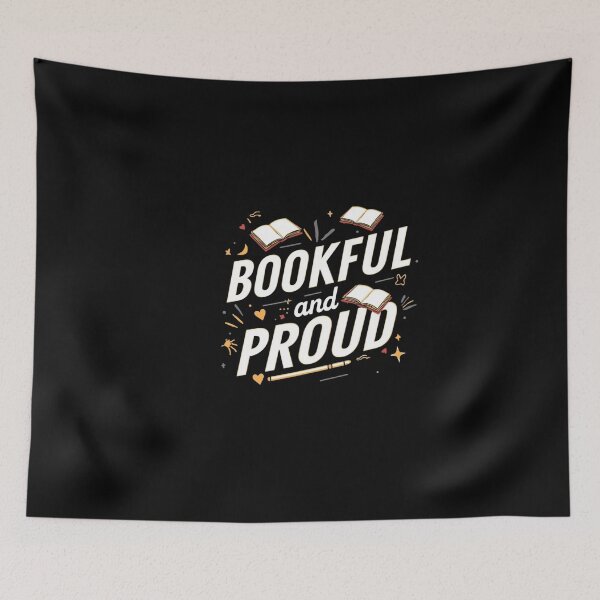 Item preview, Copy of  bookful and proud4– black Book Lover design  designed and sold by Happyhoo1.