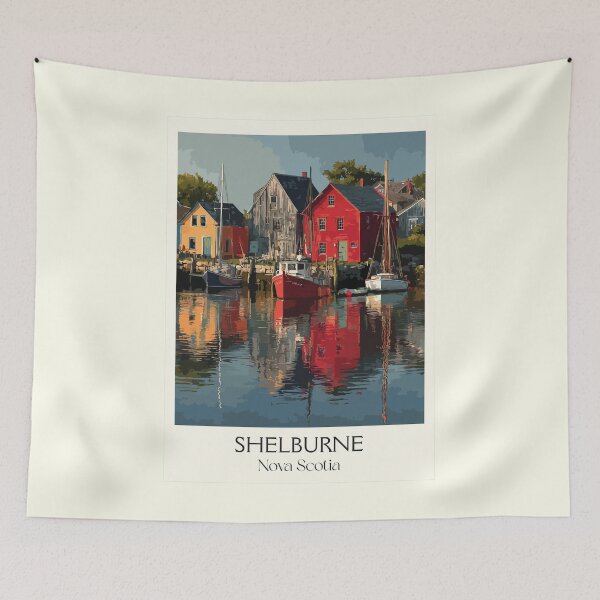 Item preview, Shelburne Nova Scotia | Historic Loyalist Town Art Print designed and sold by TuncGK.