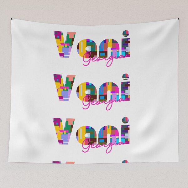 Item preview, Vani, Georgia, Vibrant Abstract City Typography Art designed and sold by Wanderful-roads.