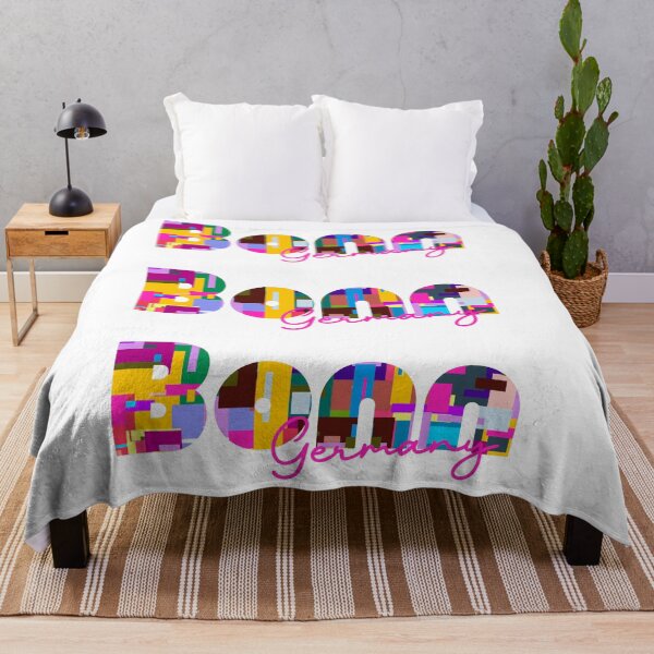 Item preview, Bonn, Germany, Vibrant Abstract City Typography Art designed and sold by Wanderful-roads.