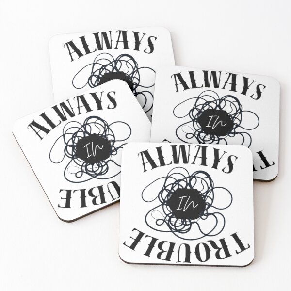 Item preview, Chaotic Doodle Style “Always in Trouble” designed and sold by BoldFoxDesigns.