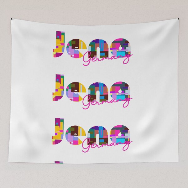 Item preview, Jena, Germany, Vibrant Abstract City Typography Art designed and sold by Wanderful-roads.