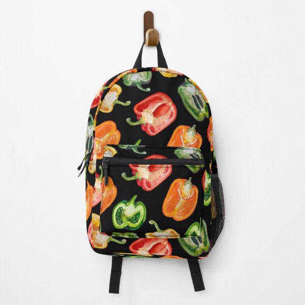 Item preview, Watercolor Bell Peppers on Black designed and sold by Brittany Lane Allen.