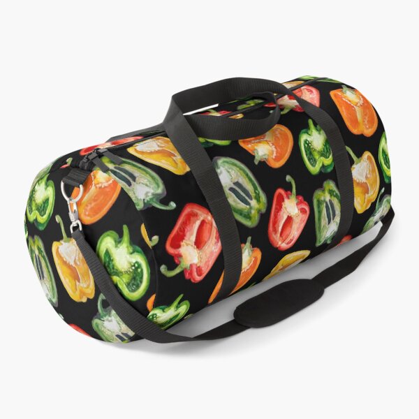 Item preview, Watercolor Bell Peppers on Black designed and sold by Brittany Lane Allen.