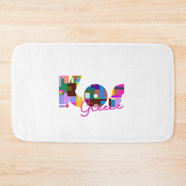 Item preview, Kos, Greece, Vibrant Abstract City Typography Art designed and sold by Wanderful-roads.