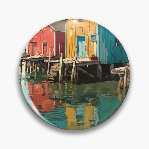 Item preview, Three Fathom Harbour NS | Eastern Shore Fishing Shacks Art designed and sold by TuncGK.