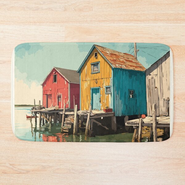Item preview, Three Fathom Harbour NS | Eastern Shore Fishing Shacks Art designed and sold by TuncGK.