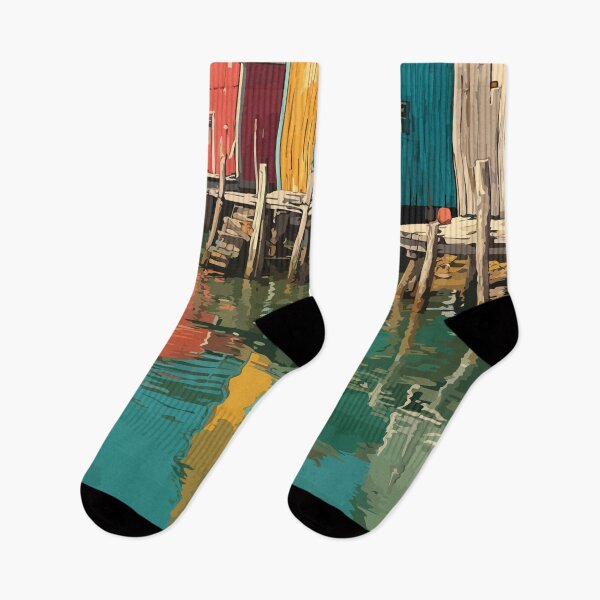 Item preview, Three Fathom Harbour NS | Eastern Shore Fishing Shacks Art designed and sold by TuncGK.