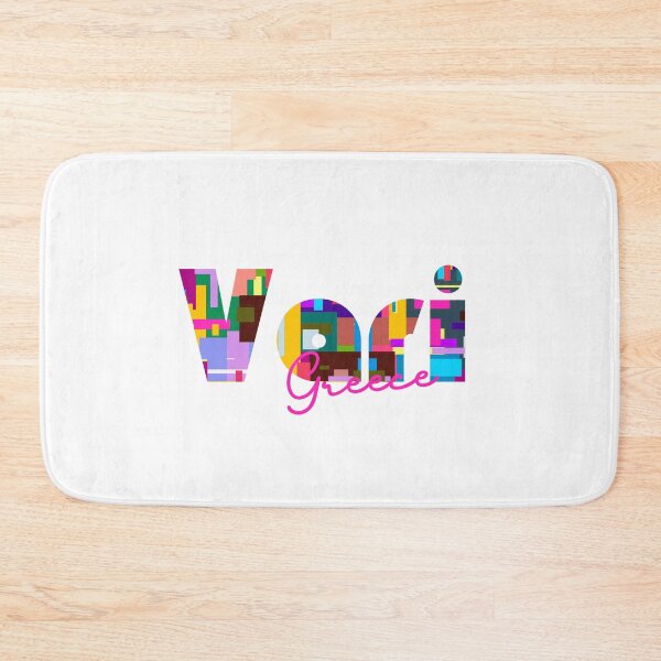 Item preview, Vari, Greece, Vibrant Abstract City Typography Art designed and sold by Wanderful-roads.