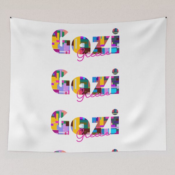 Item preview, Gazi, Greece, Vibrant Abstract City Typography Art designed and sold by Wanderful-roads.
