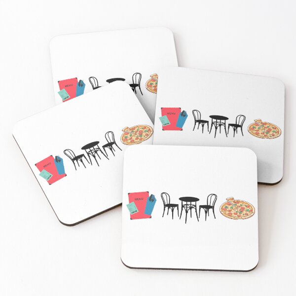 Item preview, Restaurant Icons Sticker – Menu & Cutlery, Café Table, Pizza – Minimal Service Triptych designed and sold by MicroRoleClub.