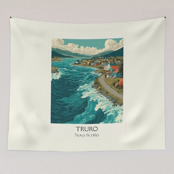 Item preview, Truro Nova Scotia | Tidal Bore Rafting Scenery Art Print designed and sold by TuncGK.