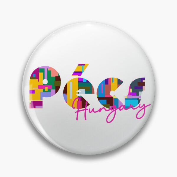 Item preview, Pécs, Hungary, Vibrant Abstract City Typography Art designed and sold by Wanderful-roads.