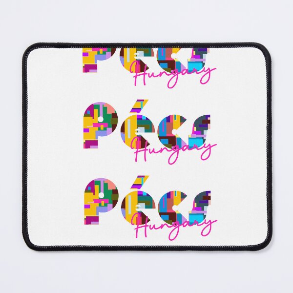 Item preview, Pécs, Hungary, Vibrant Abstract City Typography Art designed and sold by Wanderful-roads.