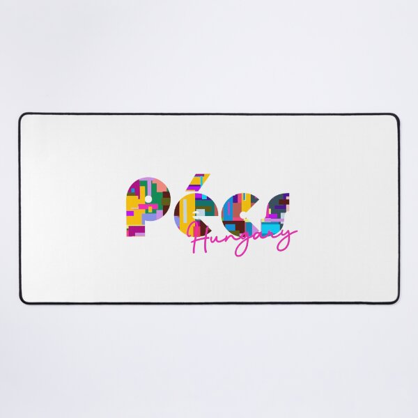 Item preview, Pécs, Hungary, Vibrant Abstract City Typography Art designed and sold by Wanderful-roads.