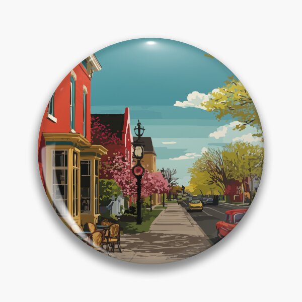 Item preview, Wolfville Nova Scotia | Annapolis Valley Town Art Print designed and sold by TuncGK.