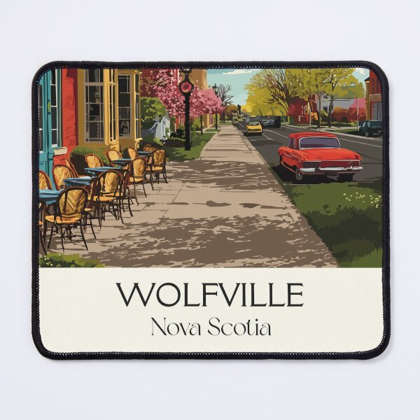 Item preview, Wolfville Nova Scotia | Annapolis Valley Town Art Print designed and sold by TuncGK.