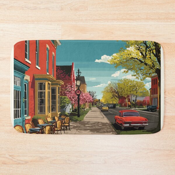 Item preview, Wolfville Nova Scotia | Annapolis Valley Town Art Print designed and sold by TuncGK.