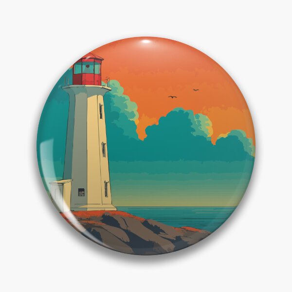 Item preview, Yarmouth Nova Scotia | Cape Forchu Lighthouse Sunset Art designed and sold by TuncGK.