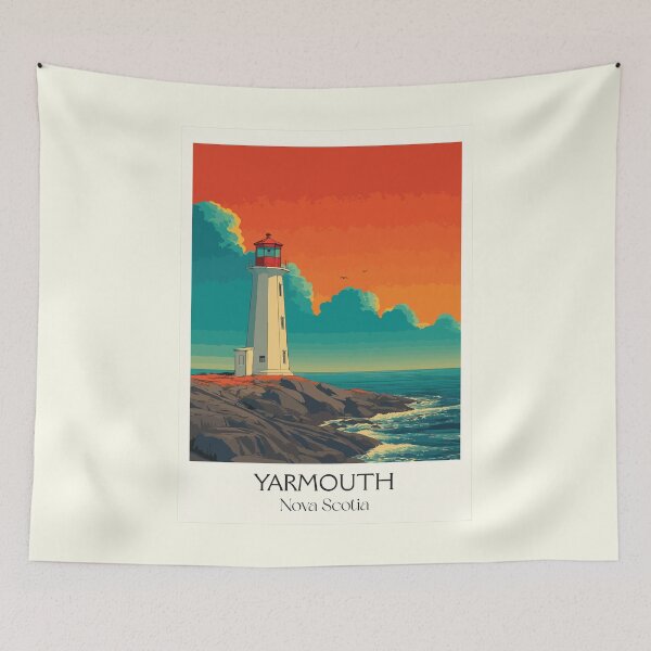 Item preview, Yarmouth Nova Scotia | Cape Forchu Lighthouse Sunset Art designed and sold by TuncGK.