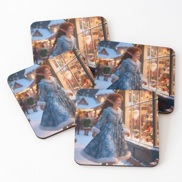 Item preview, Joyous Christmas Elf in Santa's Village designed and sold by ACuriousshoppe.