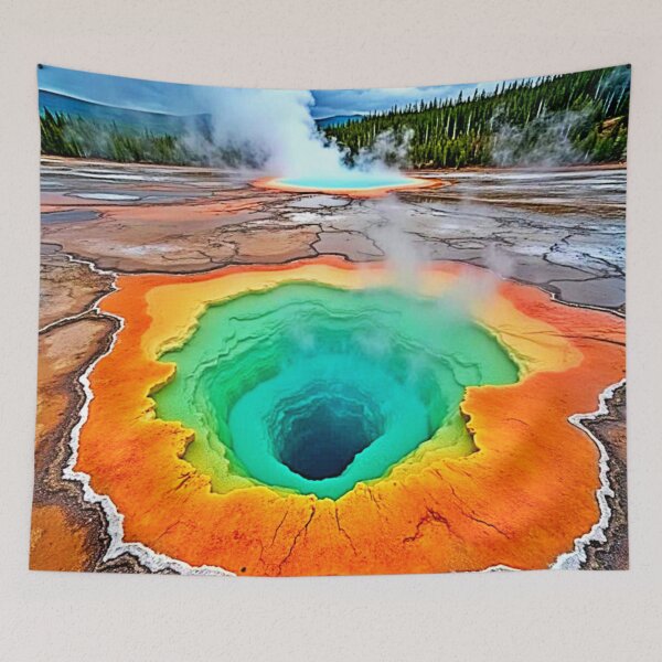 Item preview, Vibrant Hot Spring: Earth's Wonder Art designed and sold by Health And Fitness Posts e-Store.