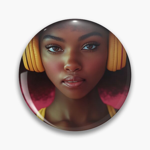 Item preview, Young woman with bright headphones designed and sold by anytka.