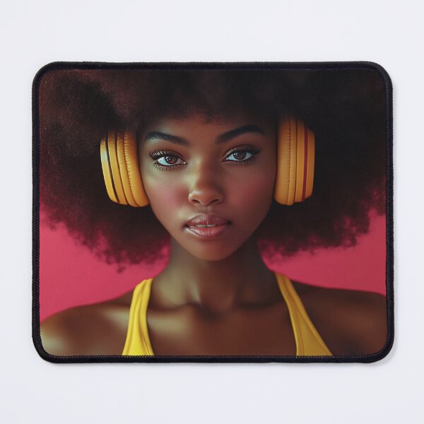 Item preview, Young woman with bright headphones designed and sold by anytka.