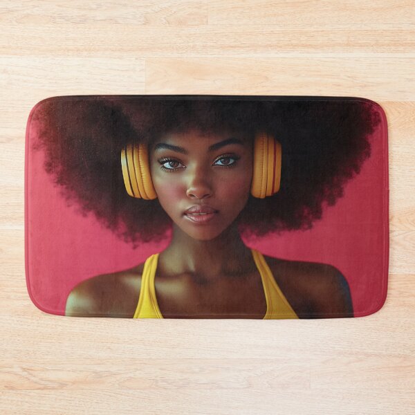 Item preview, Young woman with bright headphones designed and sold by anytka.