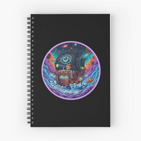 Item preview, Cosmic Pirate Ship - Skeleton Captain Sailing Space Ocean designed and sold by AwesomeBeyondLimits.