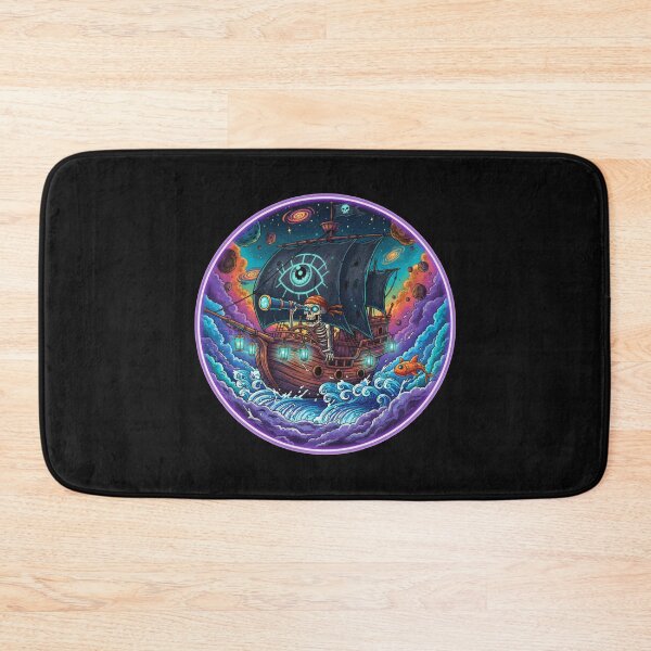 Item preview, Cosmic Pirate Ship - Skeleton Captain Sailing Space Ocean designed and sold by AwesomeBeyondLimits.