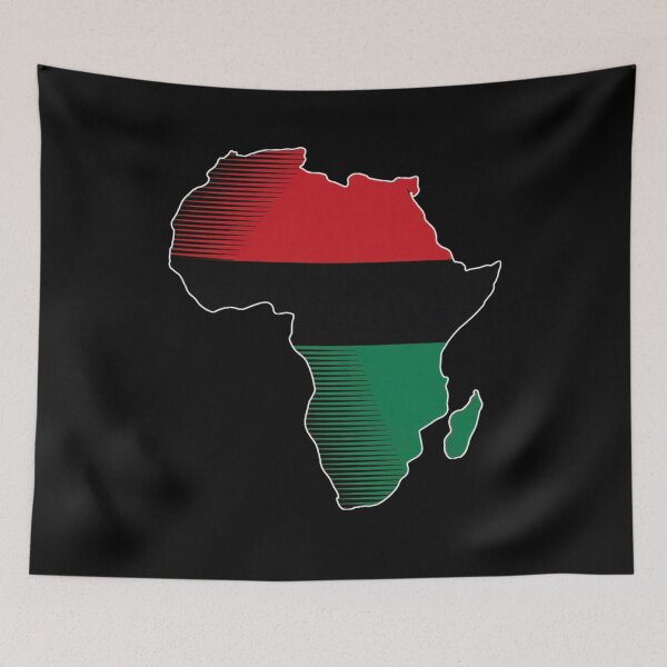 Item preview, Pan-African Flag Africa Map designed and sold by Myra365Art.
