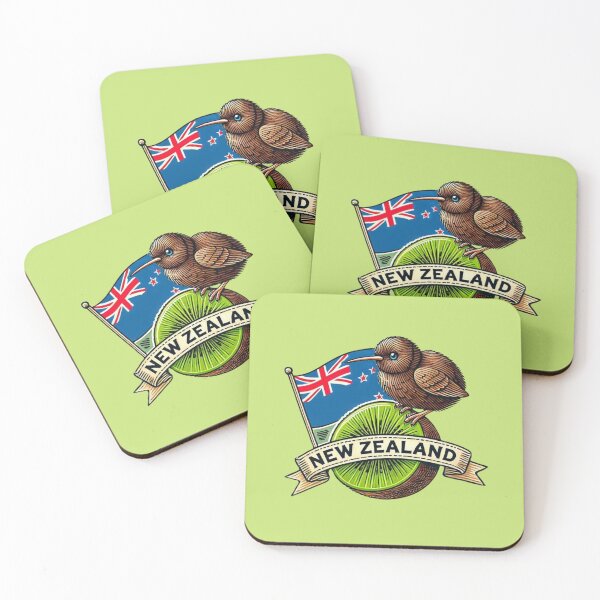 Item preview, New Zealand Kiwi & Flag designed and sold by Myra365Art.