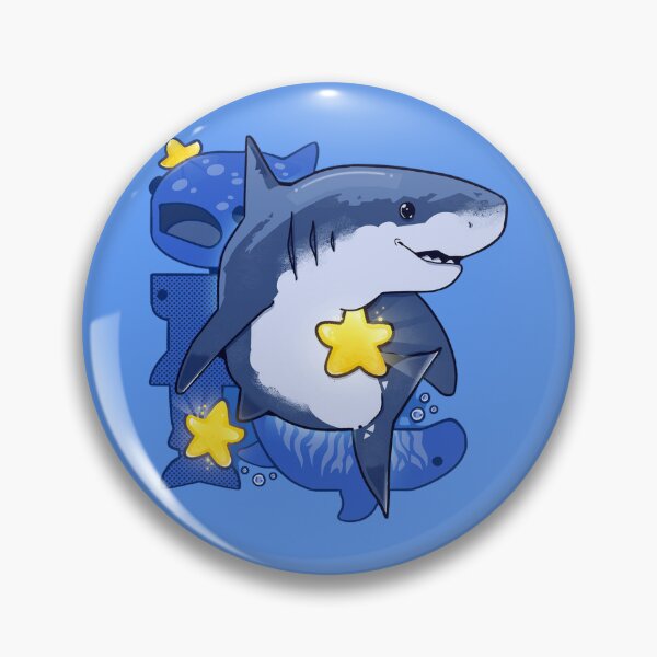 Item preview, Cute Shark with Sparkling Stars designed and sold by Oniyasha.