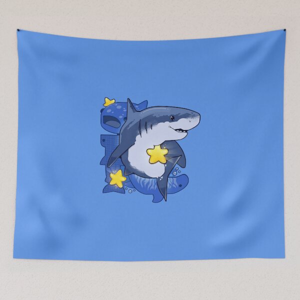 Item preview, Cute Shark with Sparkling Stars designed and sold by Oniyasha.